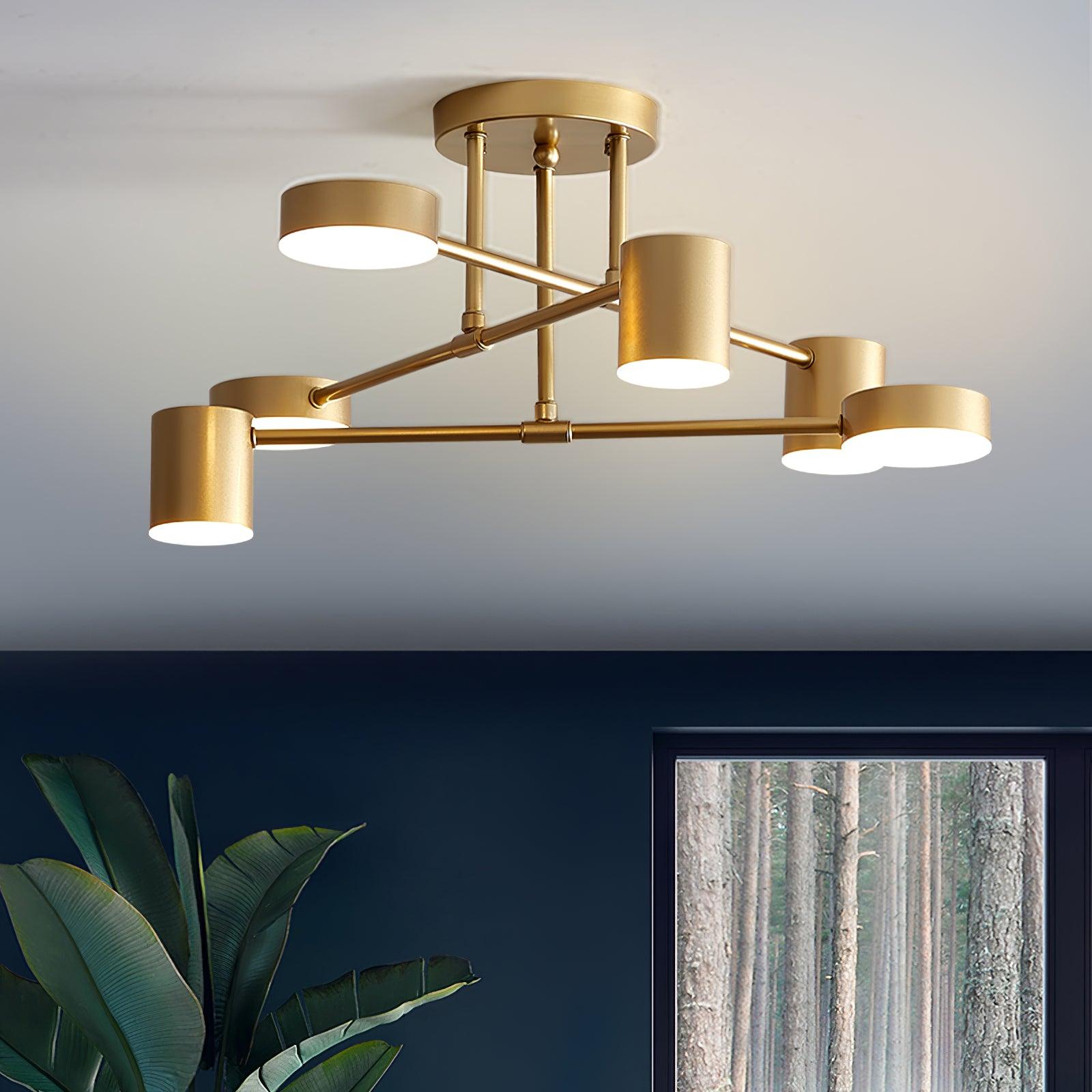 Lyrixen | Minimalistisk akryl geometrisk Sputnik loftslampe