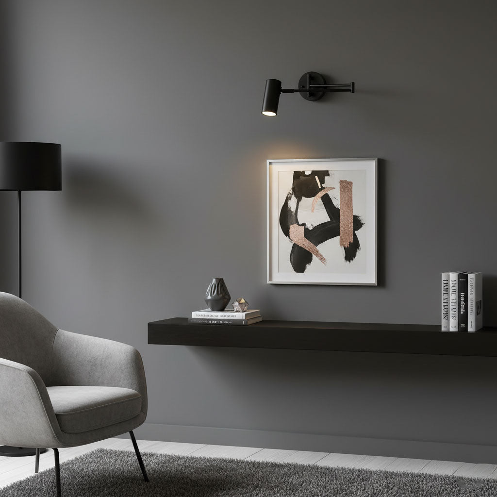 Mondorim | Lineær minimalistisk geometrisk justerbar svingarm væglampe