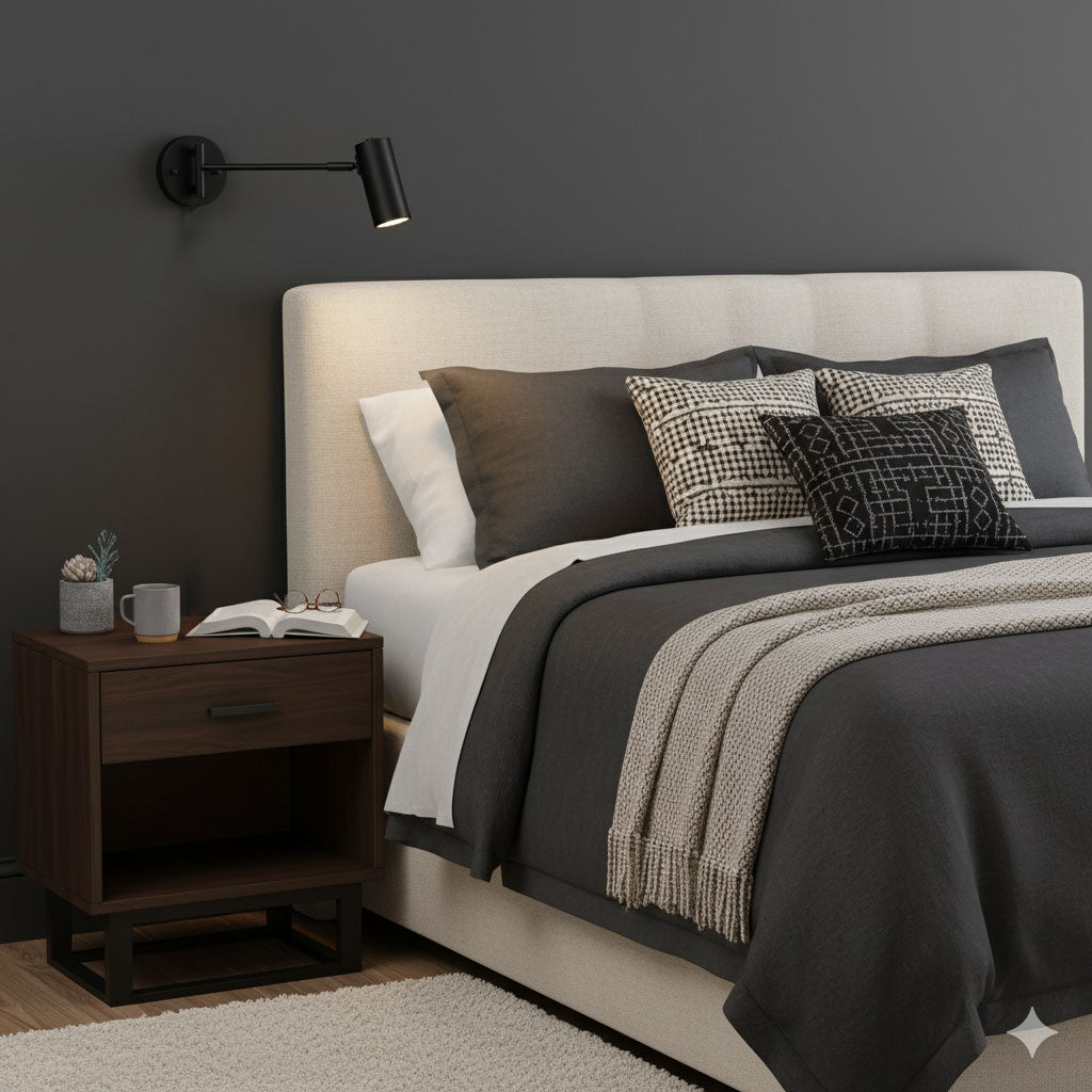Mondorim | Lineær minimalistisk geometrisk justerbar svingarm væglampe