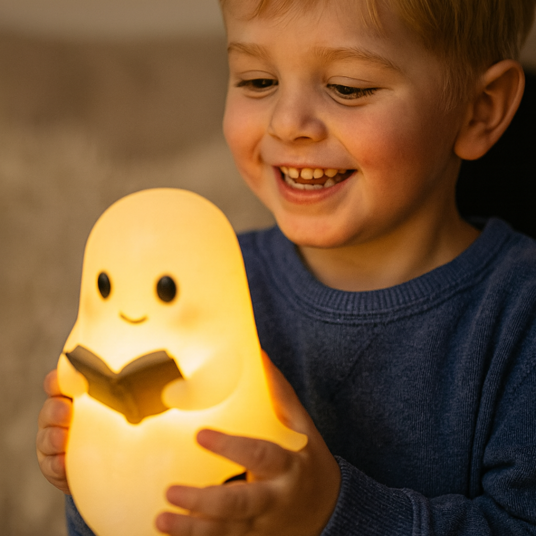 Sød spøgelsesformet sengelampe natlampe bordlampe