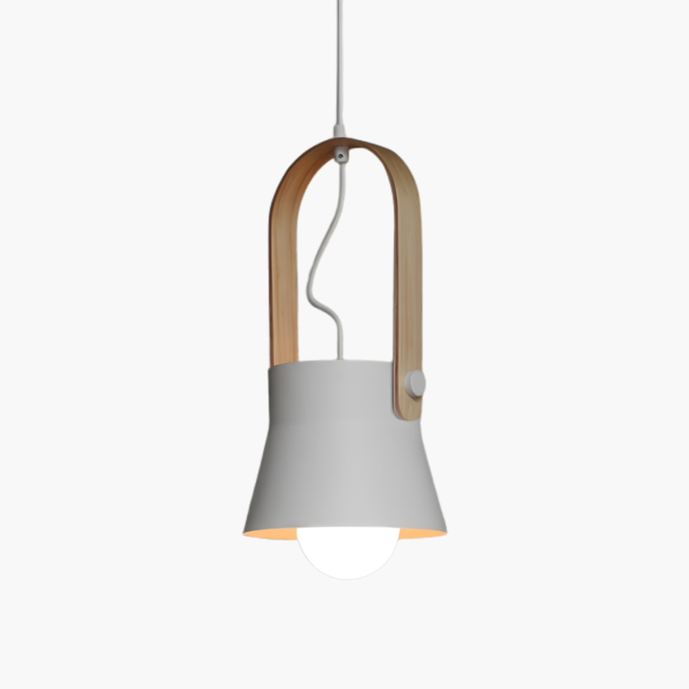 Thrombel | Nordisk minimalistisk træaccent udvidet kuppel pendellampe