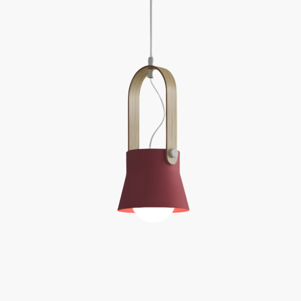 Thrombel | Nordisk minimalistisk træaccent udvidet kuppel pendellampe