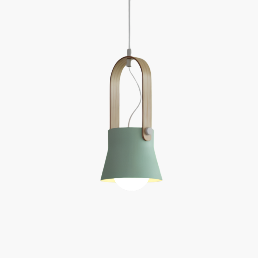 Thrombel | Nordisk minimalistisk træaccent udvidet kuppel pendellampe
