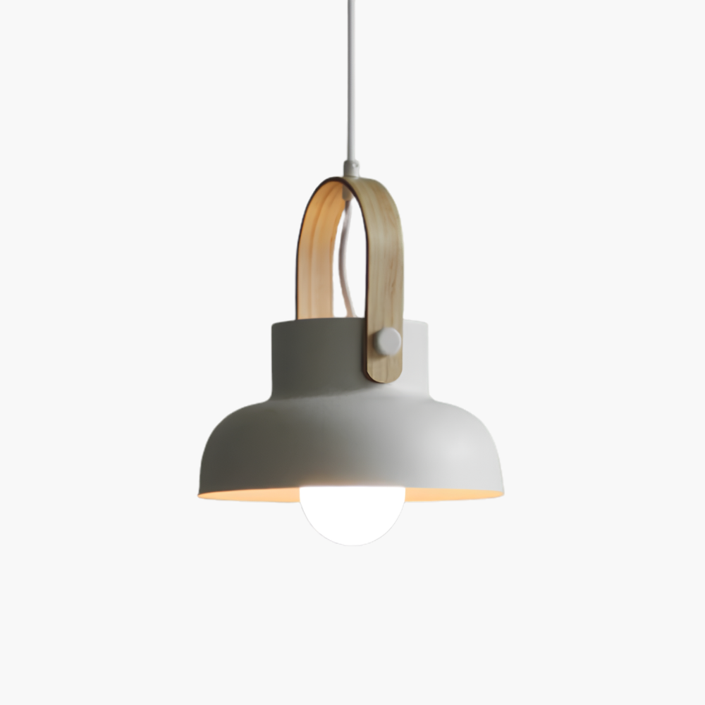 Thrombel | Nordisk minimalistisk træaccent udvidet kuppel pendellampe