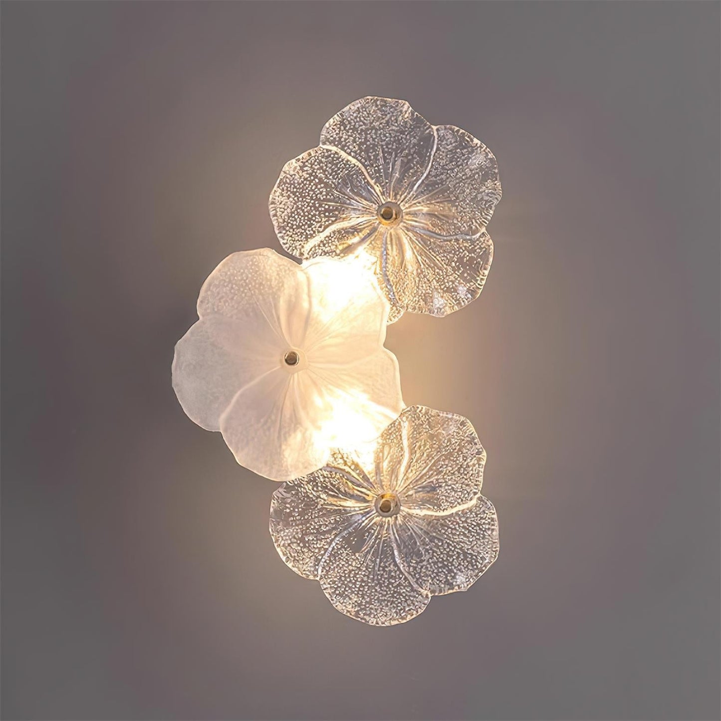 Erislys | Botanisk blomster skulpturel glasblad væglampe