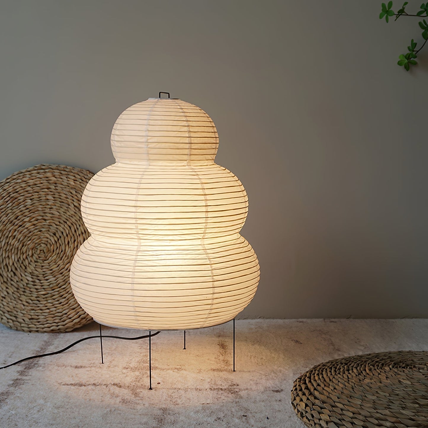 Kryntaleo | Japansk Ribbede Bambus Silhuet Oriental Accent Bordlampe