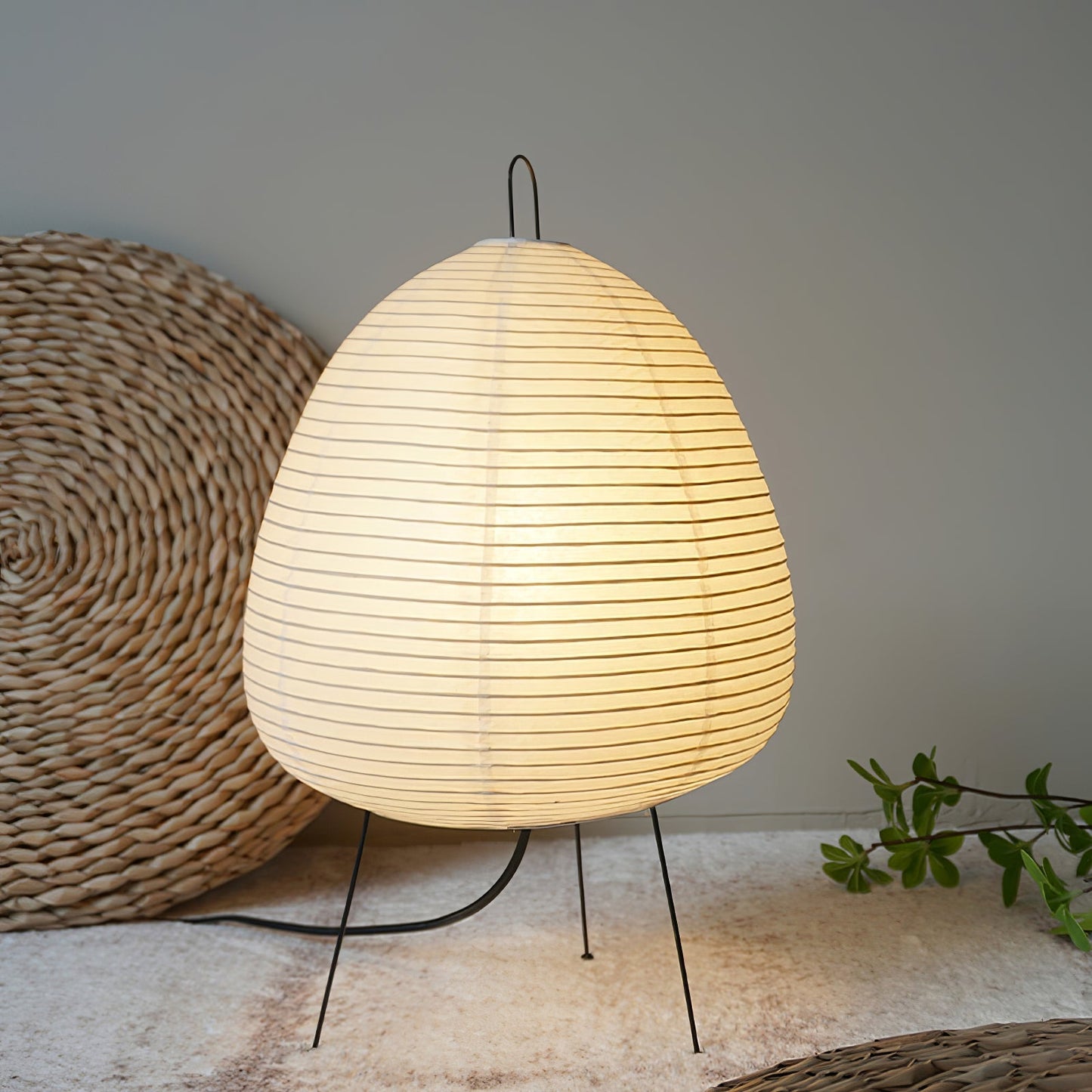 Kryntaleo | Japansk Ribbede Bambus Silhuet Oriental Accent Bordlampe