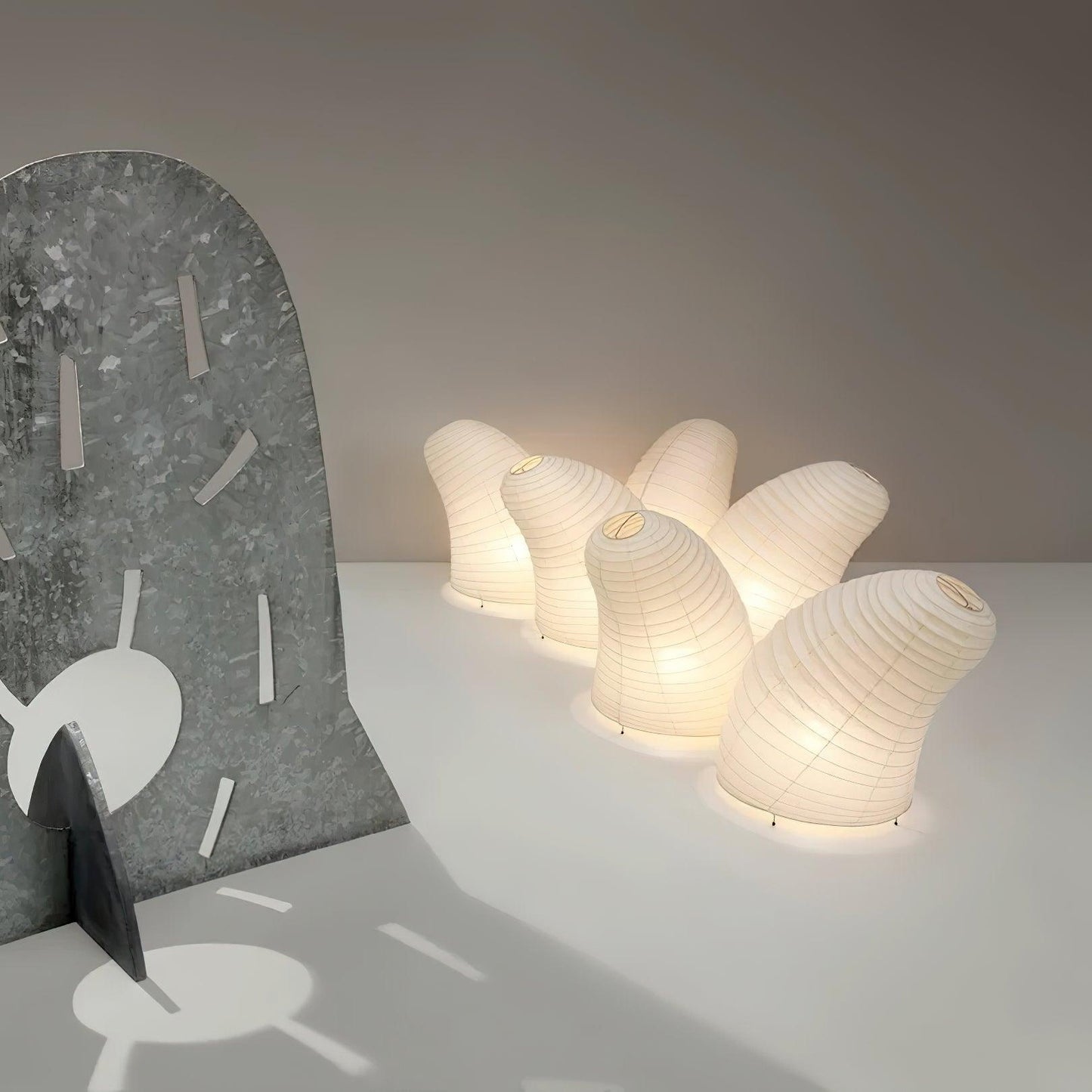 Kryntaleo | Japansk Ribbede Bambus Silhuet Oriental Accent Bordlampe