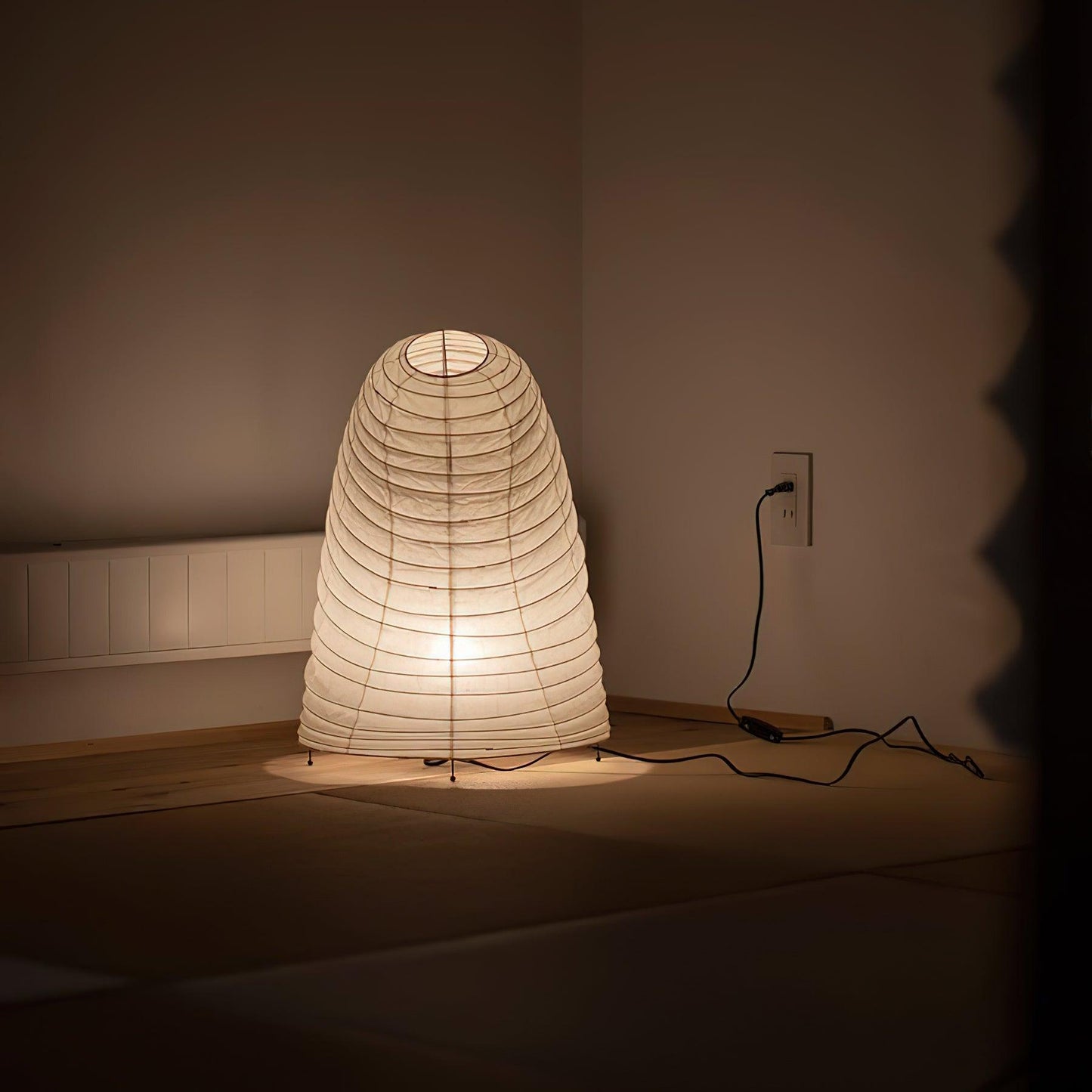 Kryntaleo | Japansk Ribbede Bambus Silhuet Oriental Accent Bordlampe
