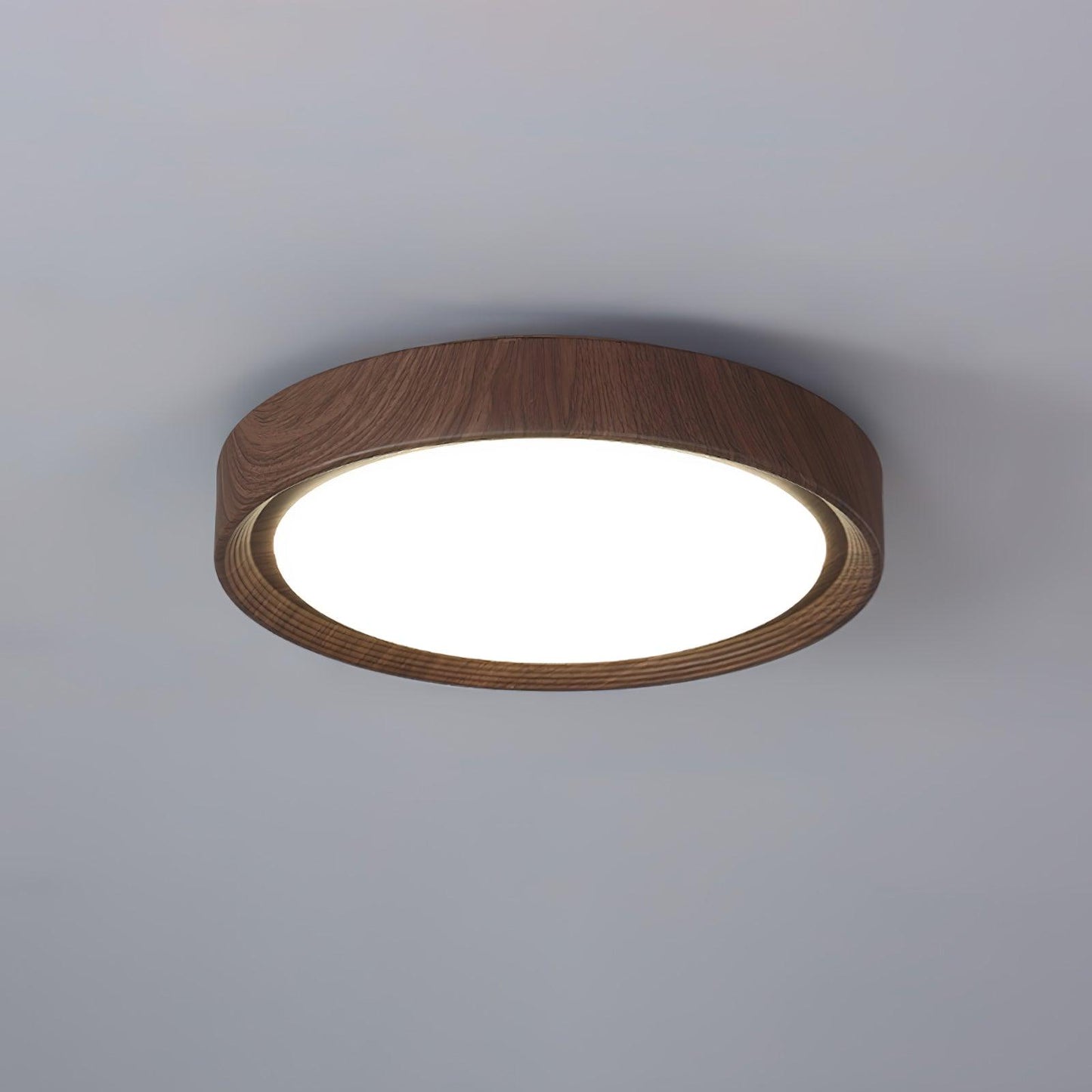 Liro | Elegant rund træstruktur indbygget loftslampe