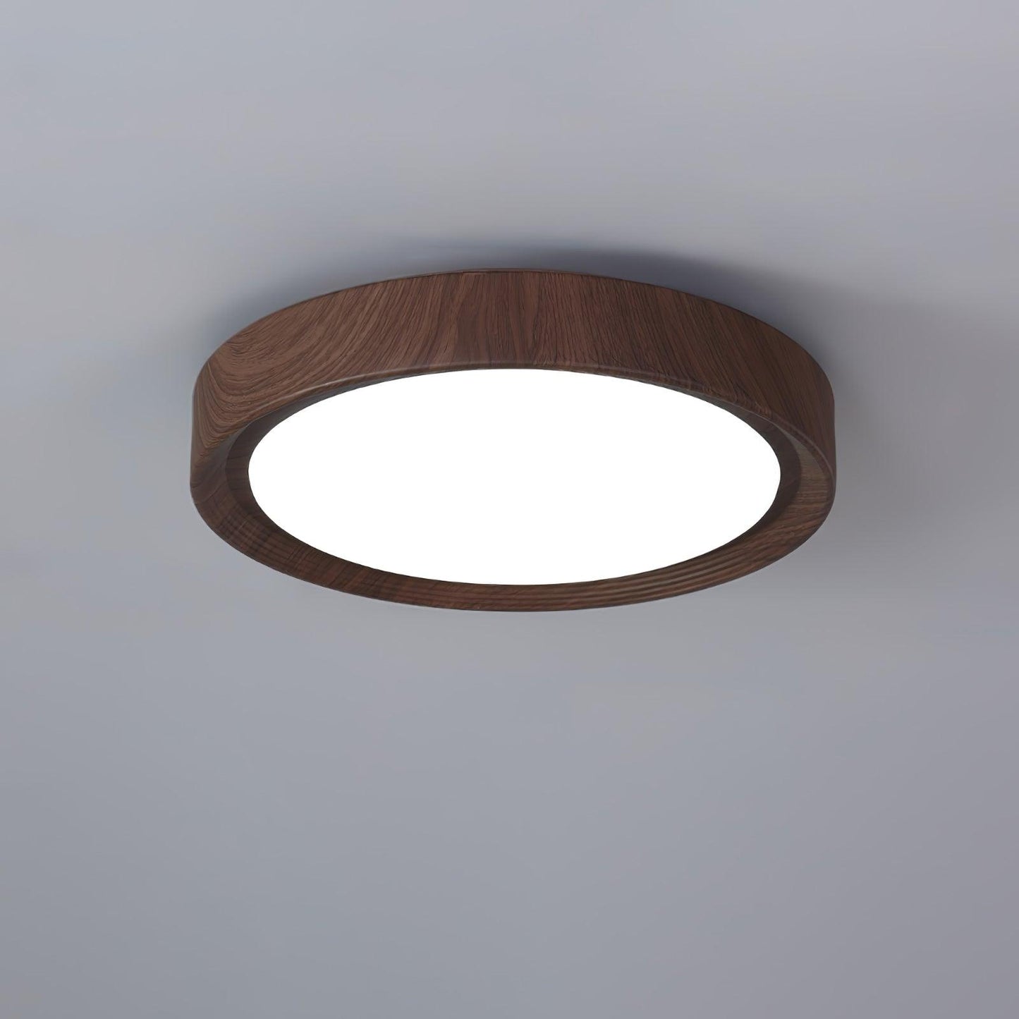 Liro | Elegant rund træstruktur indbygget loftslampe
