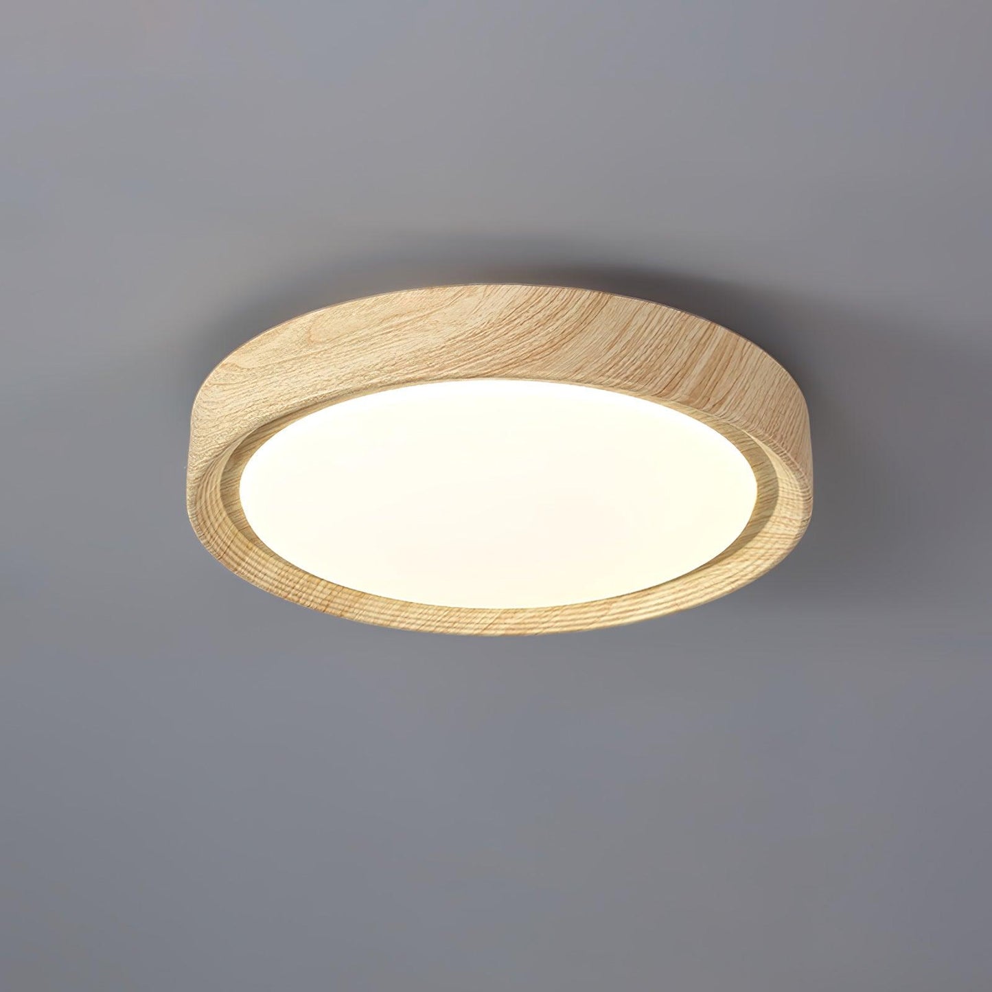 Liro | Elegant rund træstruktur indbygget loftslampe