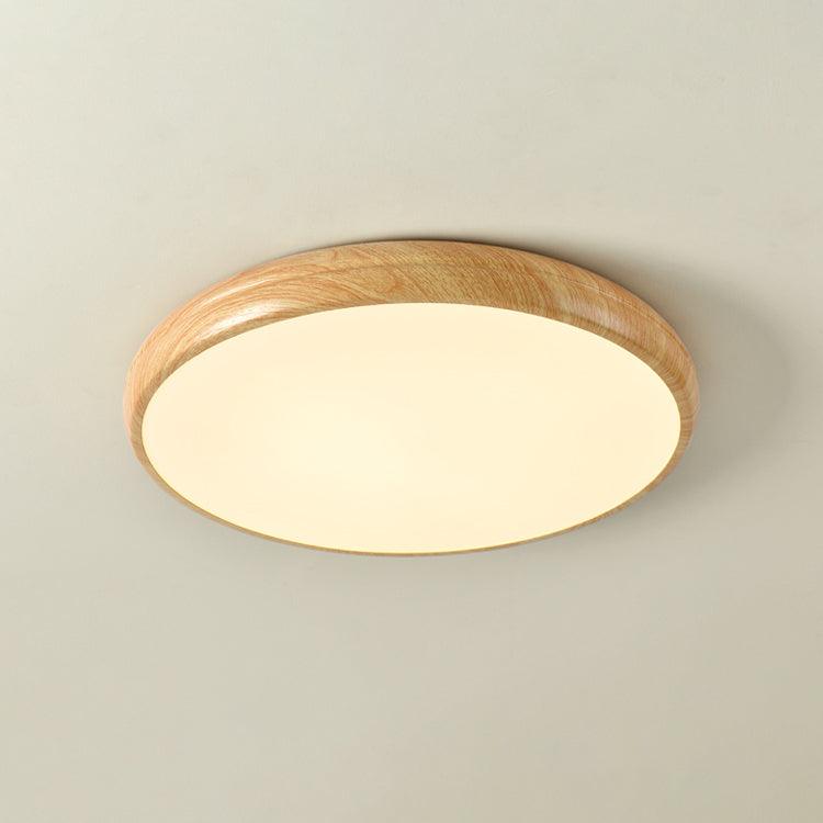 Liro | Elegant rund træstruktur indbygget loftslampe