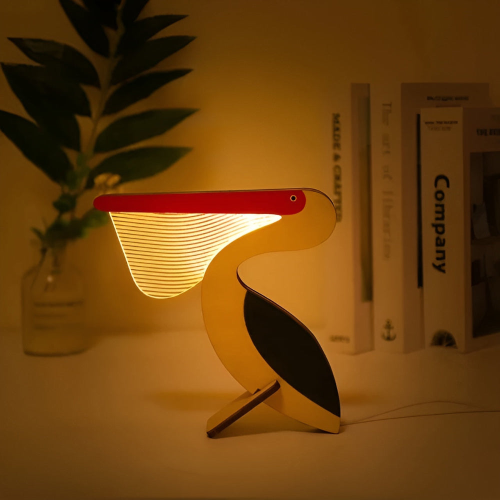 Trædyresilhuet natlampe bordlampe til børneværelse