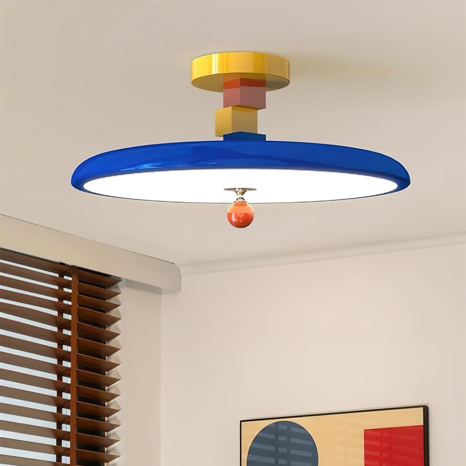 Luvara | Legesyg geometrisk halo akryl indbygget loftslampe