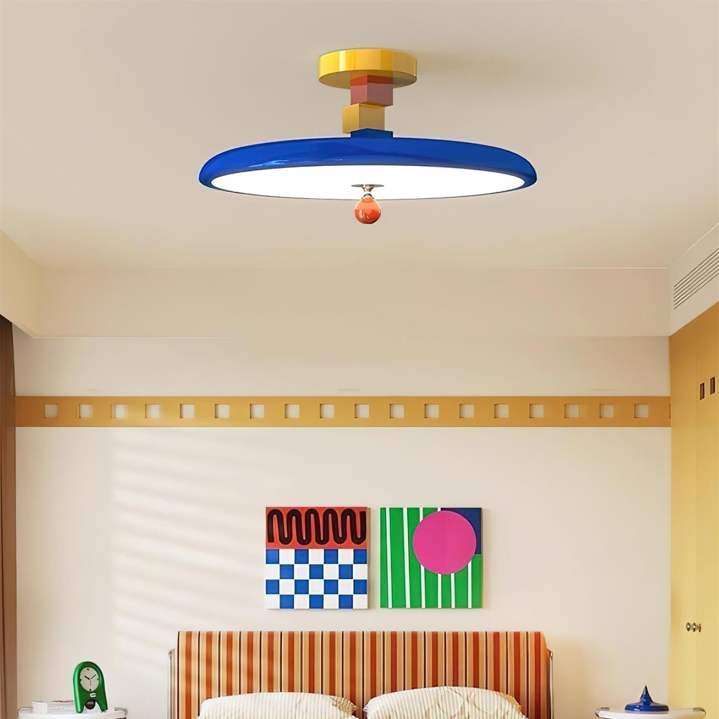 Luvara | Legesyg geometrisk halo akryl indbygget loftslampe