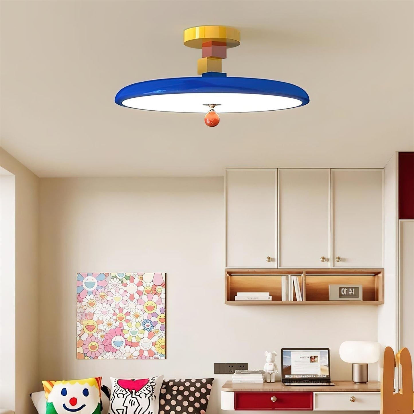 Luvara | Legesyg geometrisk halo akryl indbygget loftslampe