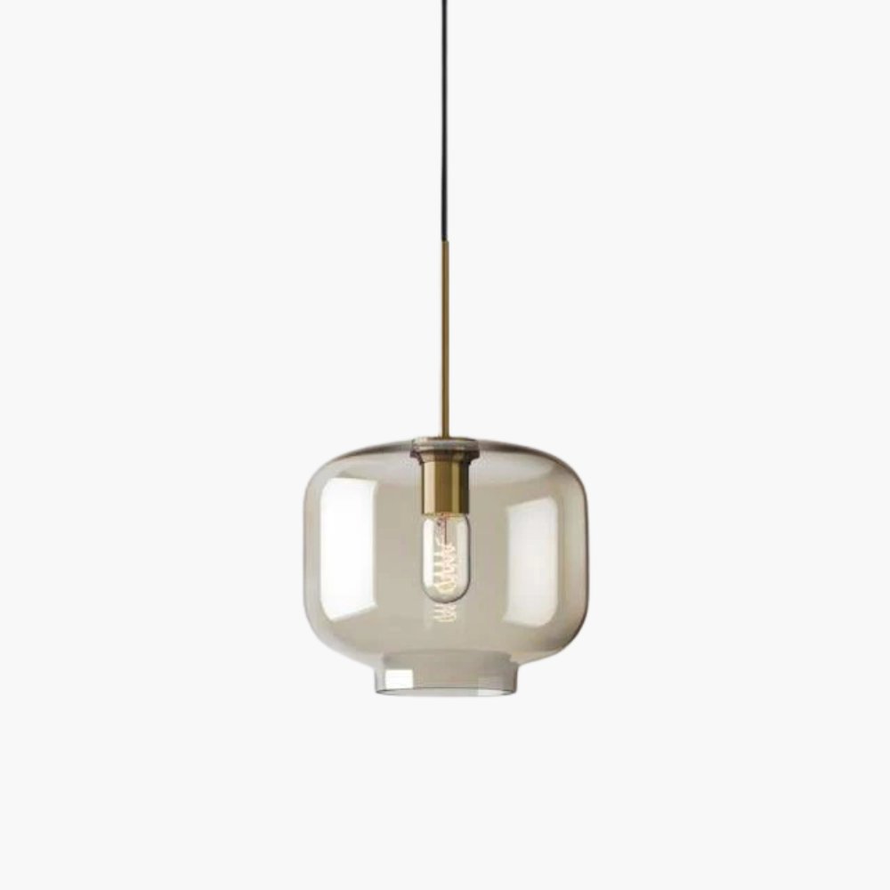 Zephirum | Ribbet ravfarvet glas industriel stil pendellampe