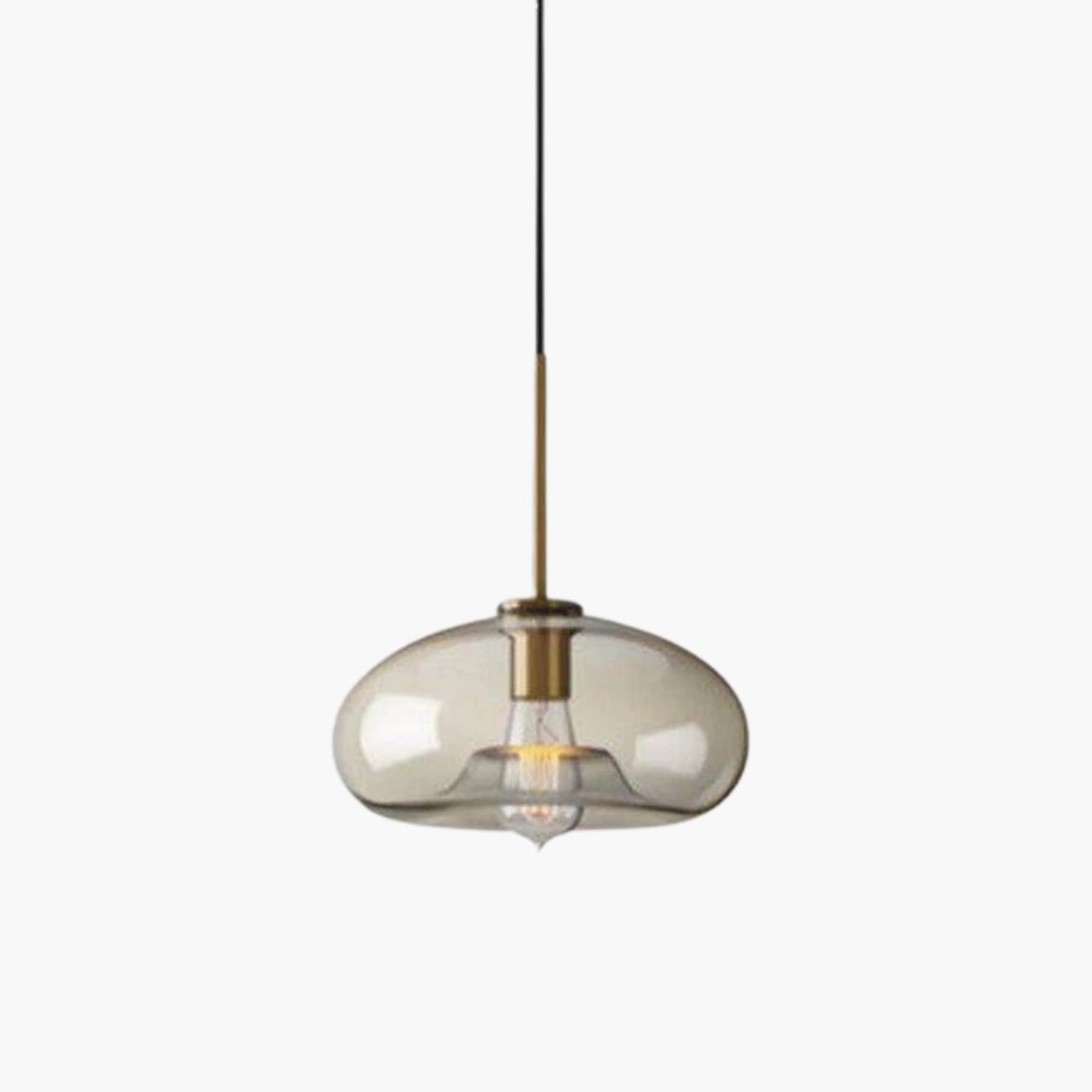 Zephirum | Ribbet ravfarvet glas industriel stil pendellampe