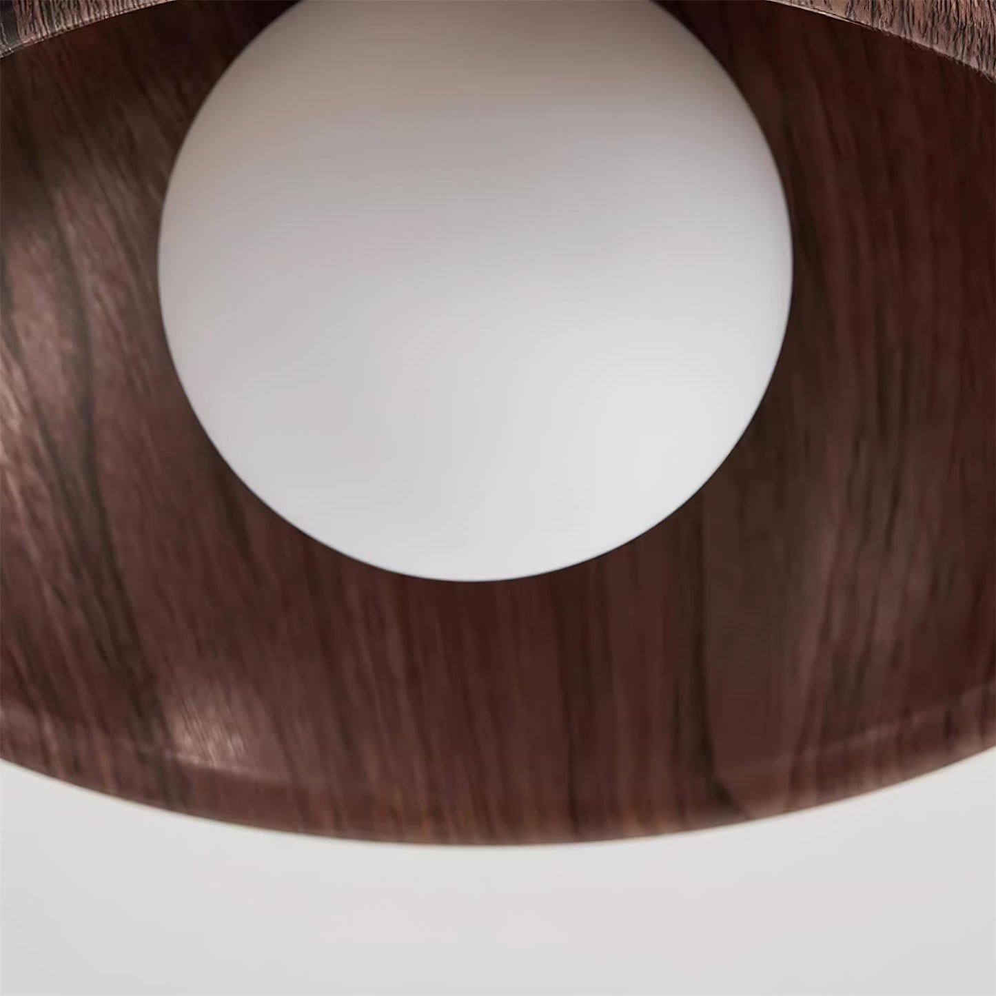 Minimalistisk rund træ skandinavisk japandi overflademonteret loftlampe