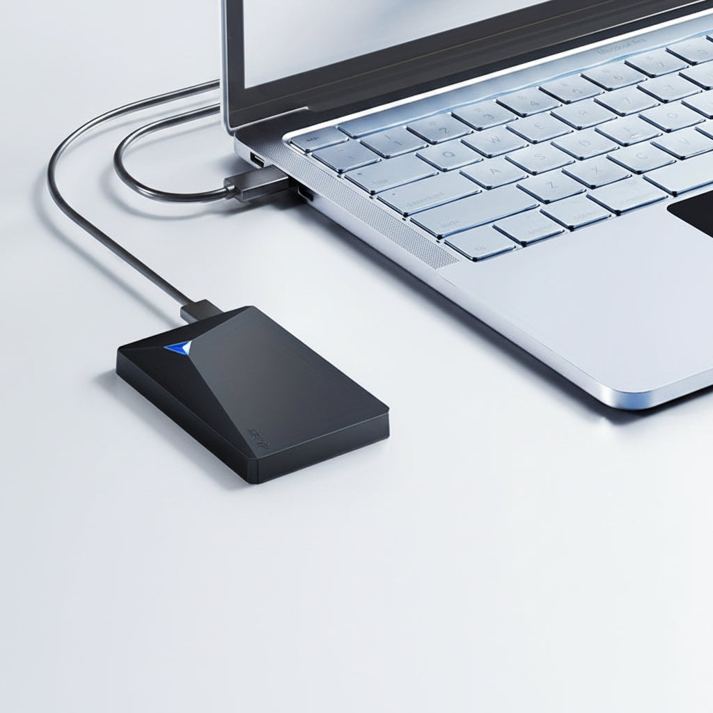 Slank letvægts bærbar ekstern SSD backup drev  