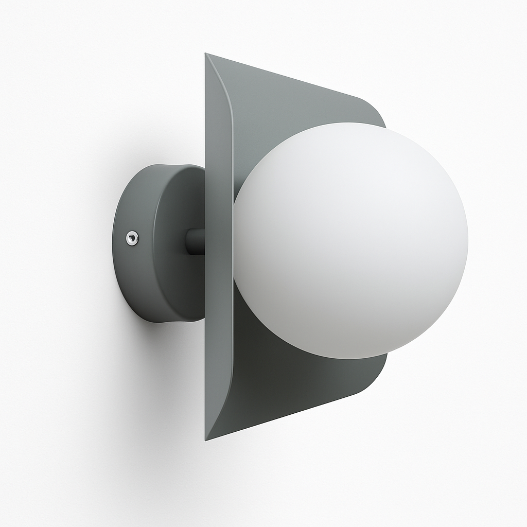 Veltryx | Minimalistisk frostet kugle moderne metal væglampe