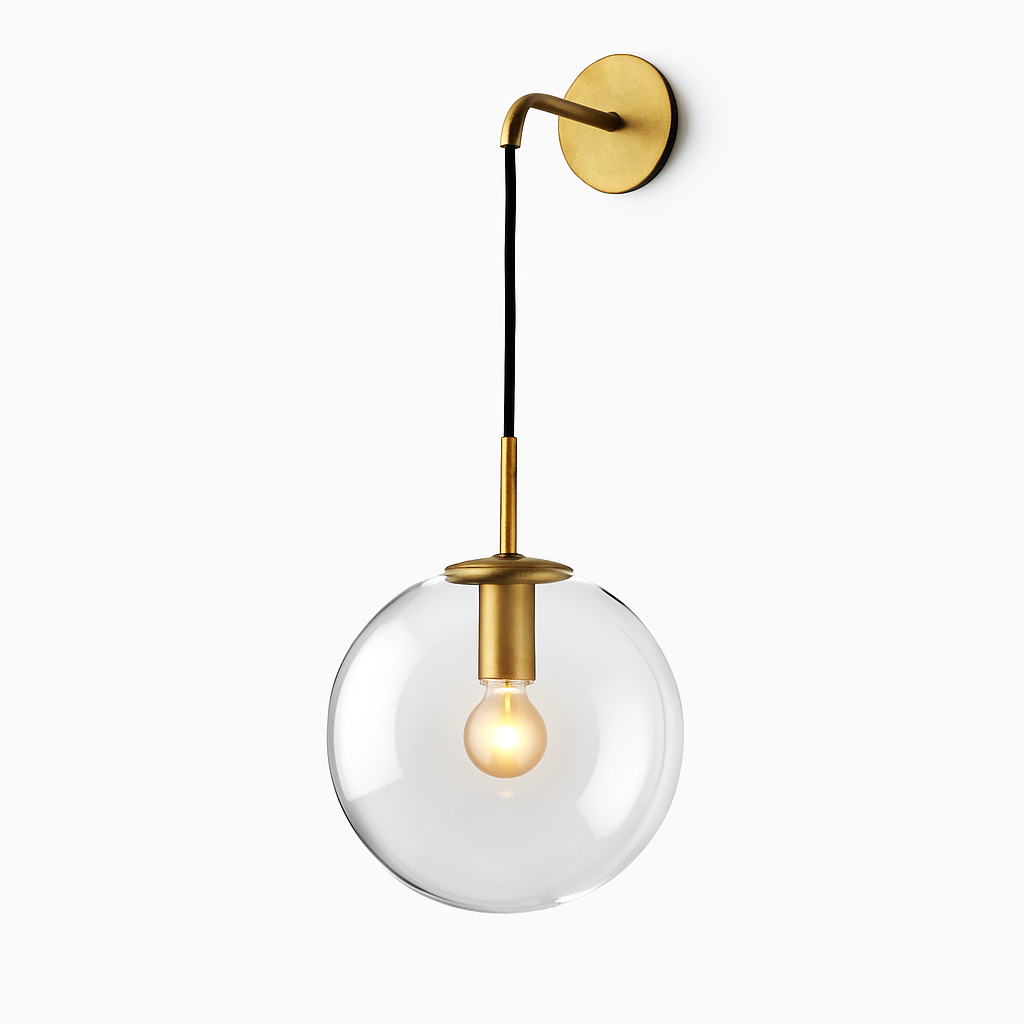Virello | Moderne glasglobus industriel væglampe