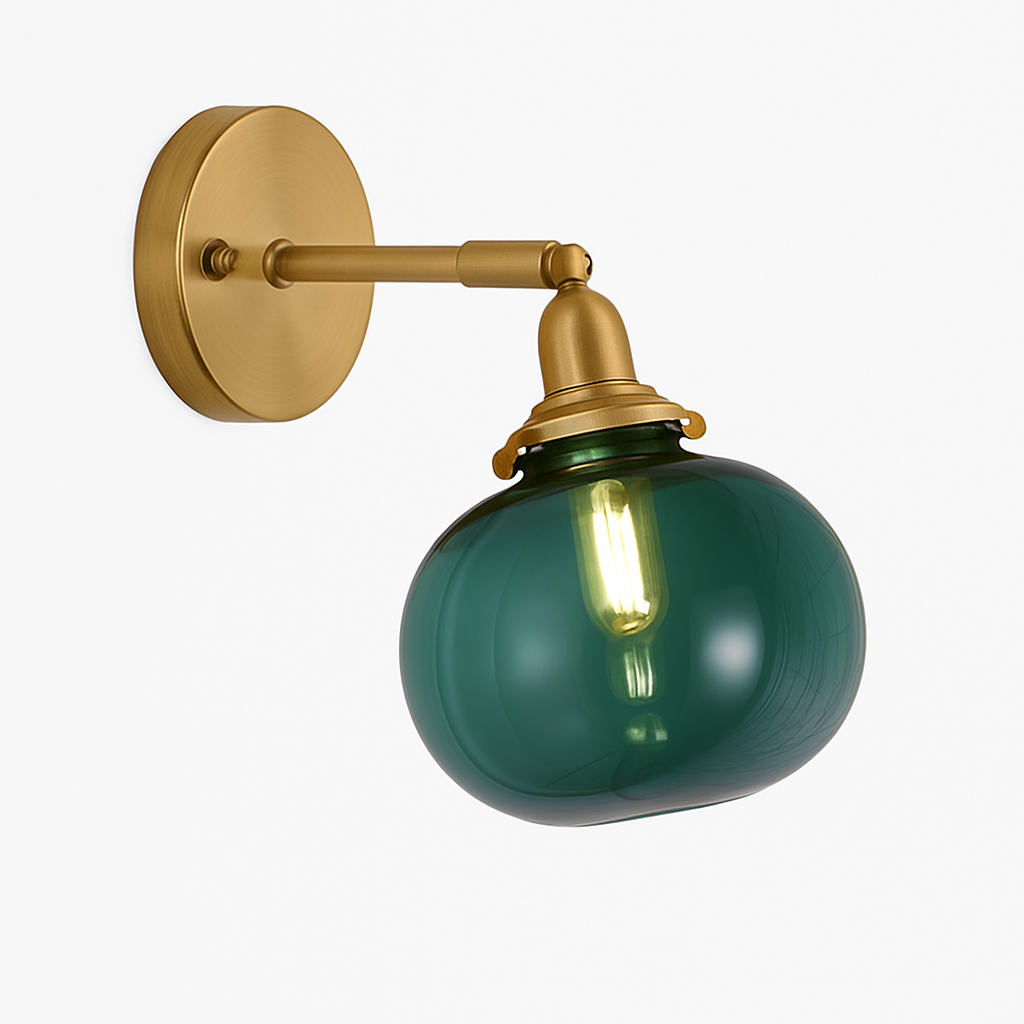 Zyrandis | Moderne metal arm glas skærm væglampe armatur