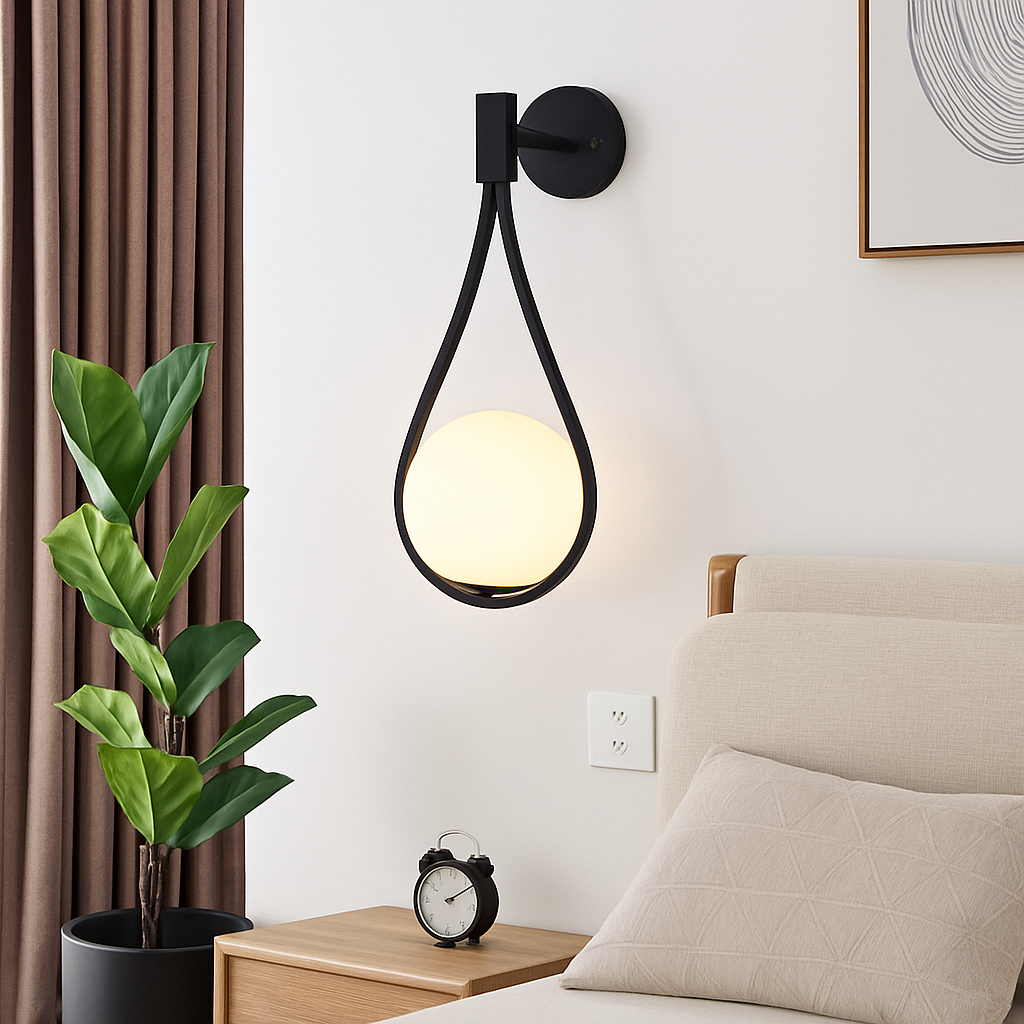 Feroliq | Moderne frostet glas kugle væglampe