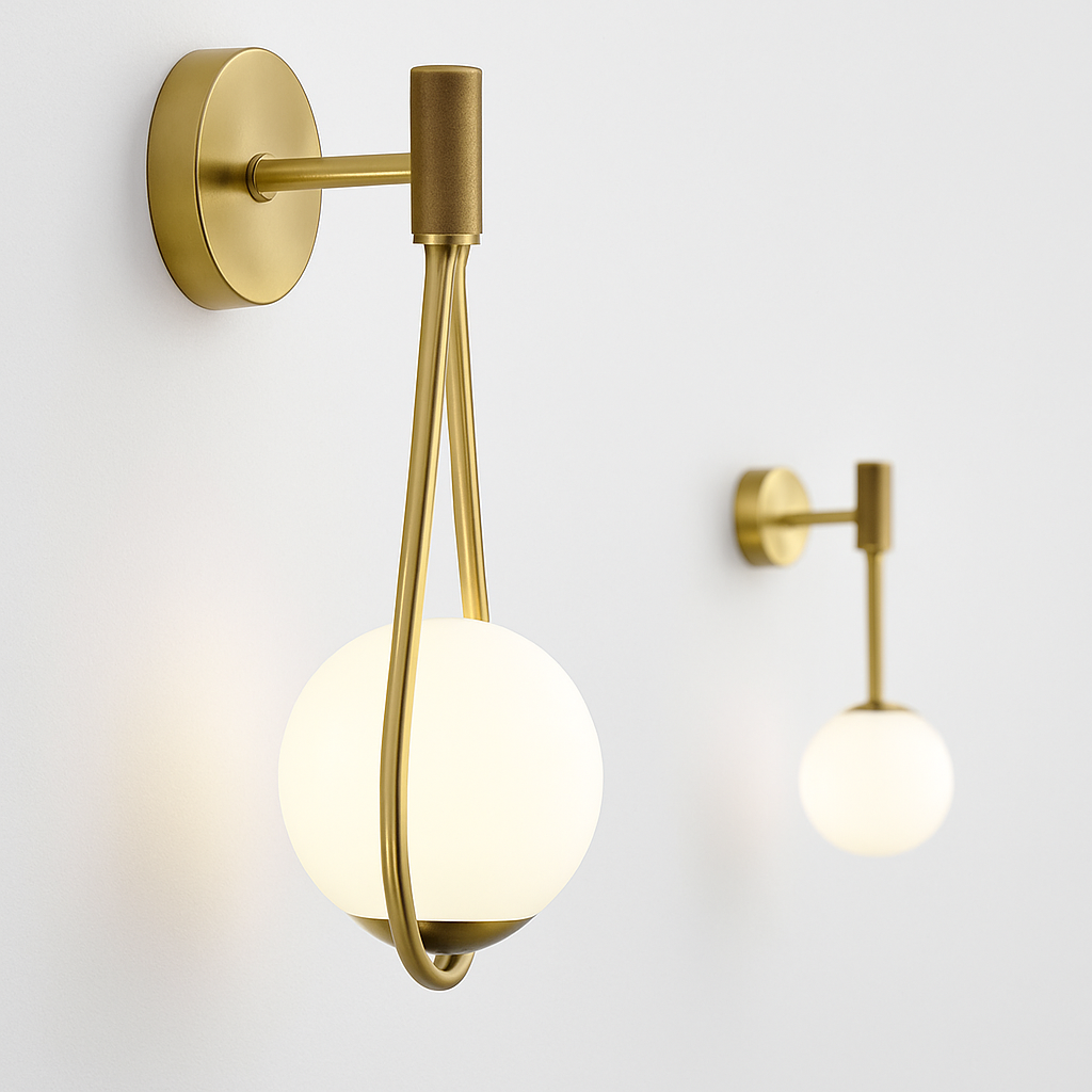 Feroliq | Moderne frostet glas kugle væglampe