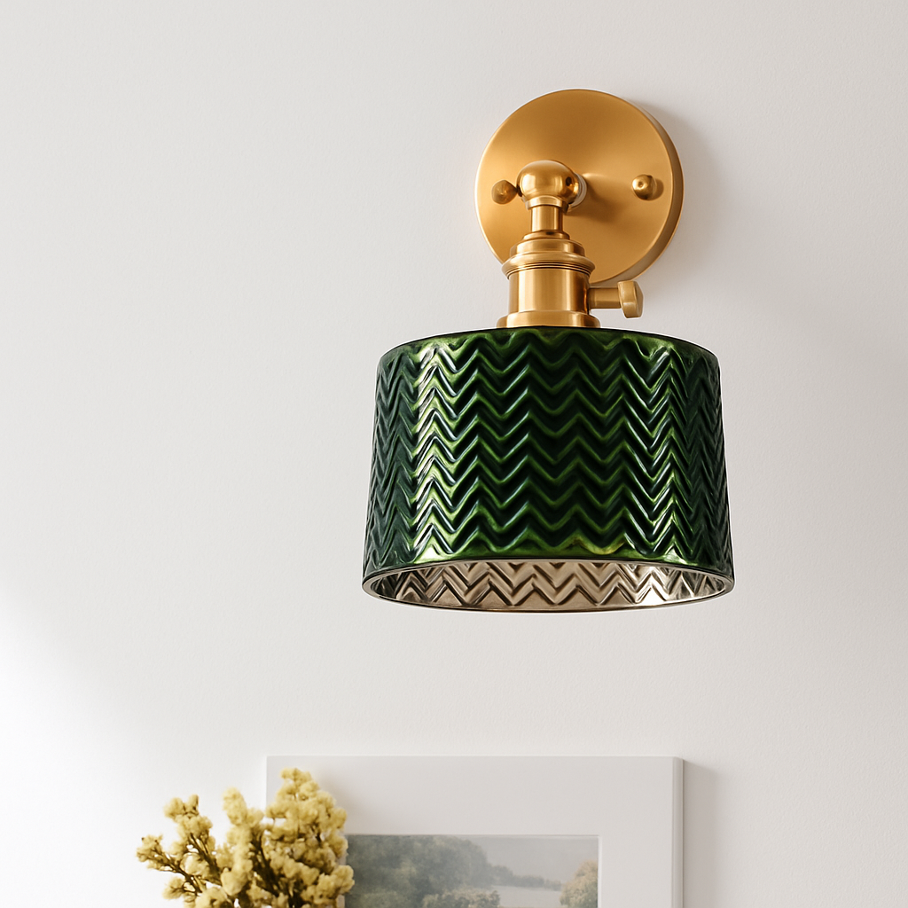 Zyphorin | Nordisk retro glas skærm moderne væglampe