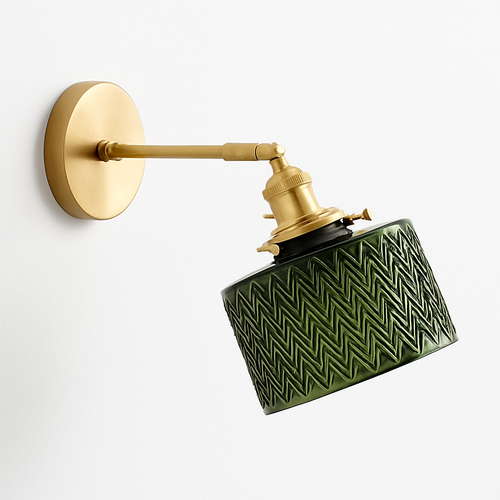 Zyphorin | Nordisk retro glas skærm moderne væglampe