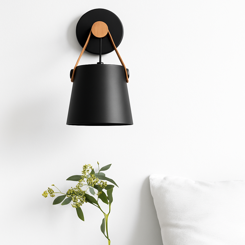 Velvoryn | Moderne LED væglampe med hængende skærm