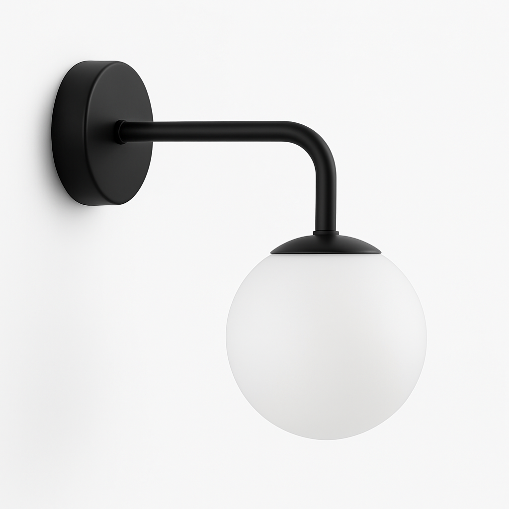 Velentia | Minimalistisk frostet kugle nordisk glas væglampe