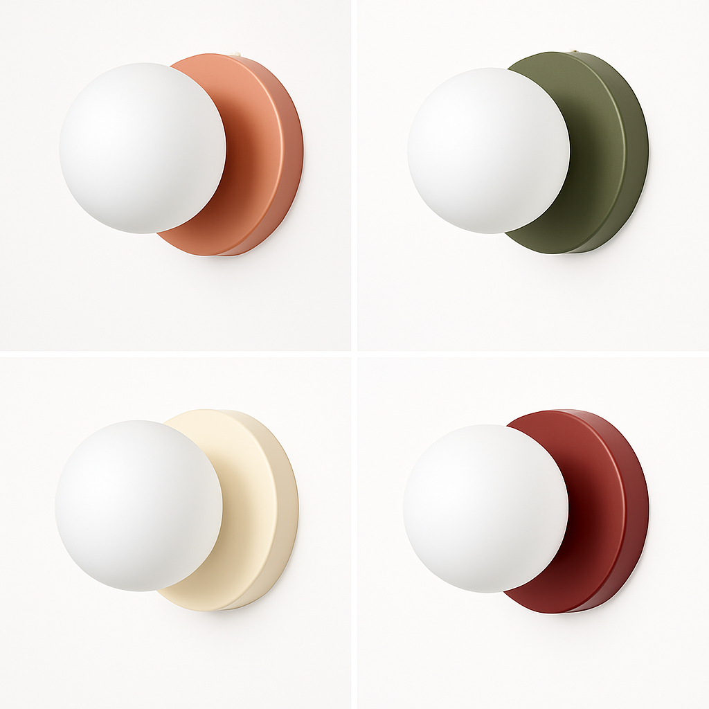 Velistra | Moderne macaron disk glas mini dekorativ væglampe