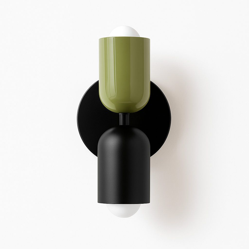 Ryvola | Nordisk minimalistisk metal frostet glas væglampe