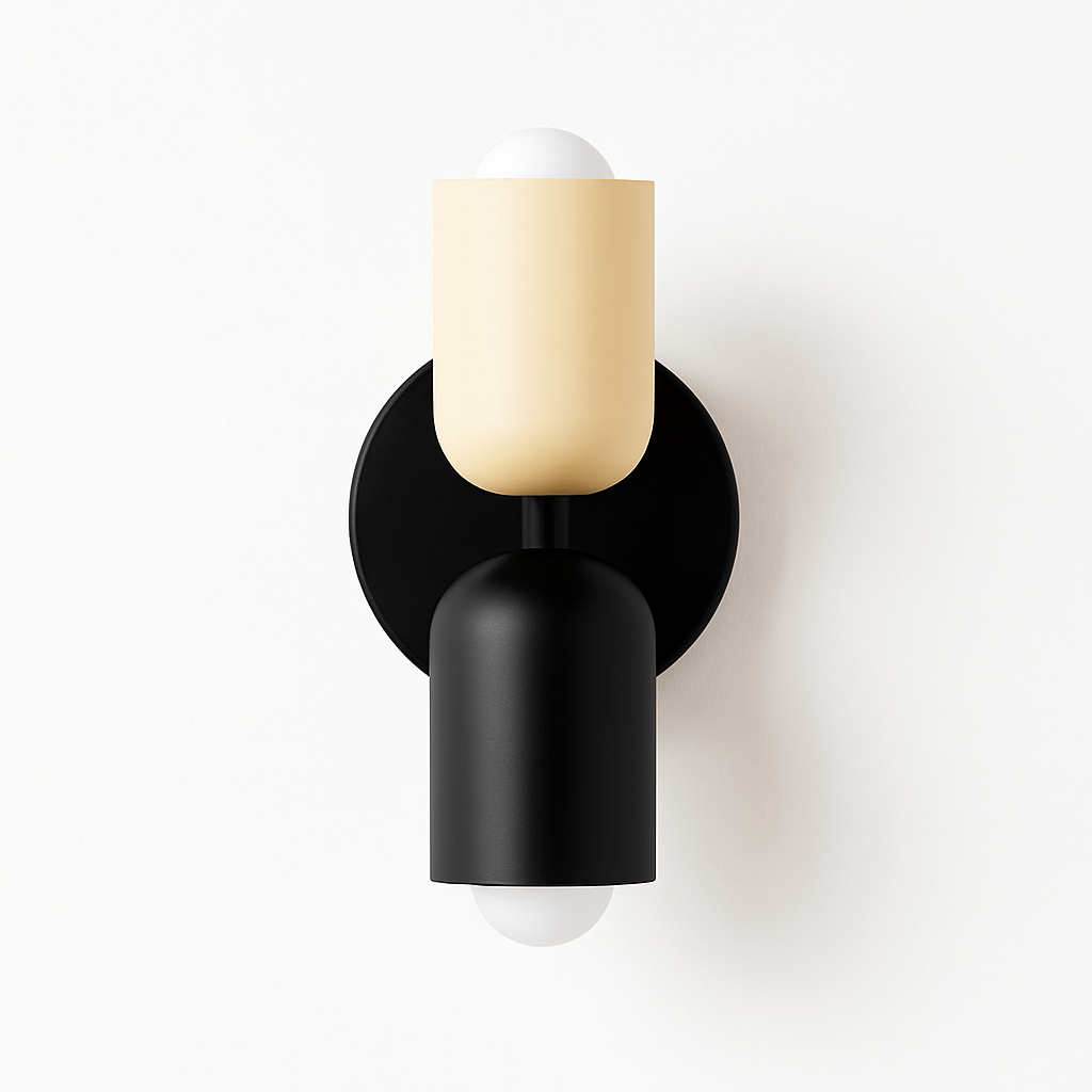 Ryvola | Nordisk minimalistisk metal frostet glas væglampe
