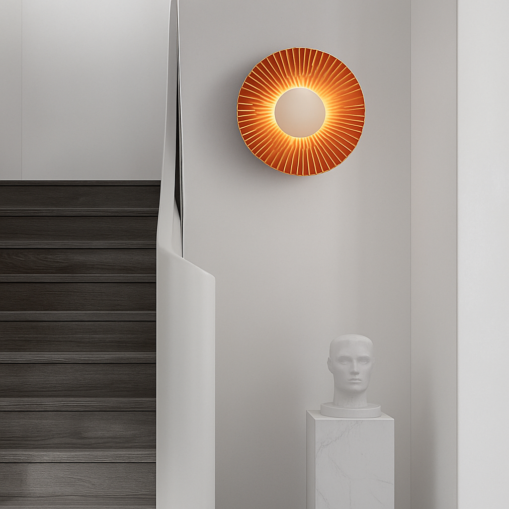 Wirello | Moderne solstråle skulptur metal væglampe lampe