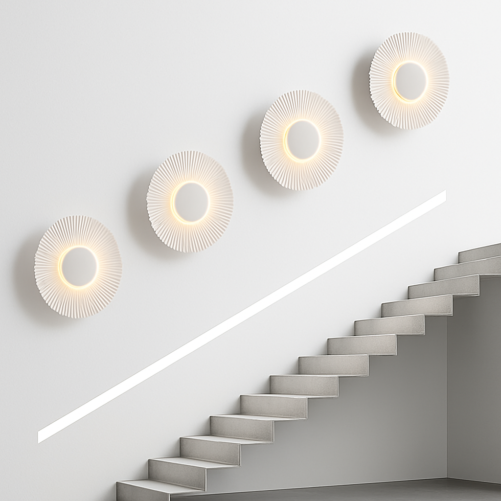 Wirello | Moderne solstråle skulptur metal væglampe lampe