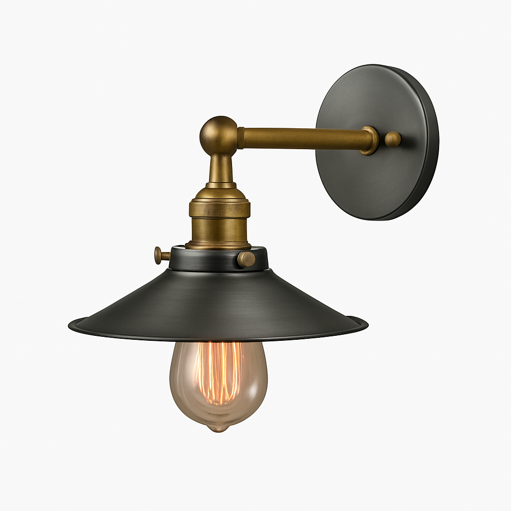 Orivand | Industriel kuppelformet vægarmatur vintage metal væglampe