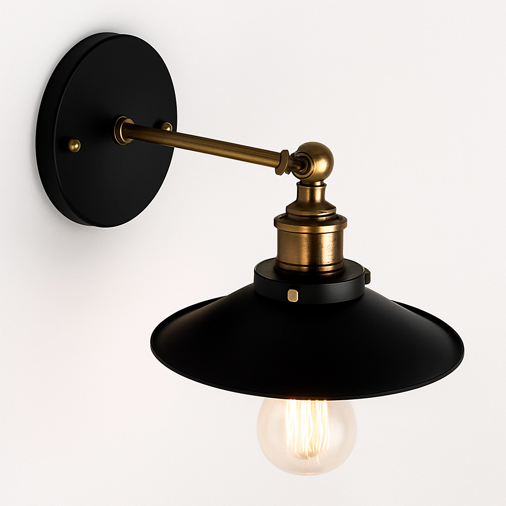 Orivand | Industriel kuppelformet vægarmatur vintage metal væglampe