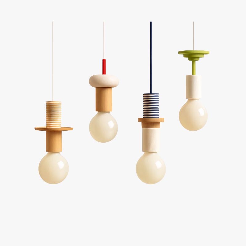 Venrione | Nordisk minimalistisk træ metal pendel loftlampe armatur