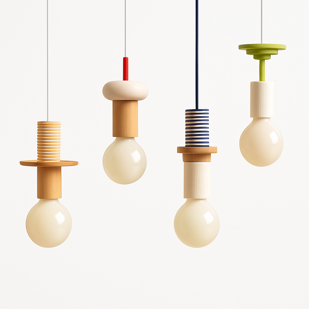 Venrione | Nordisk minimalistisk træ metal pendel loftlampe armatur