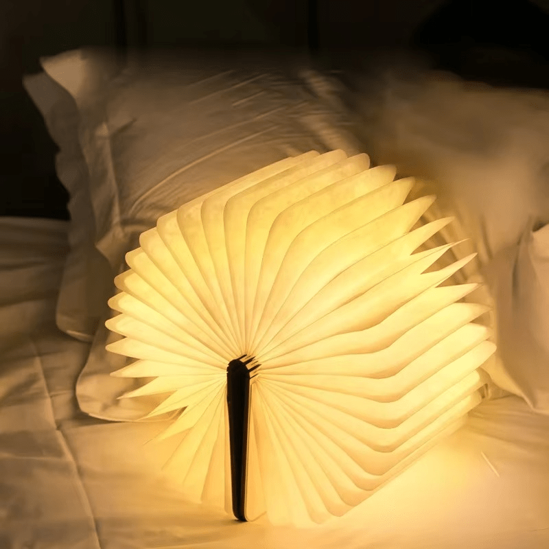 Sammenklappelig bogstil bærbar genopladelig bordlampe