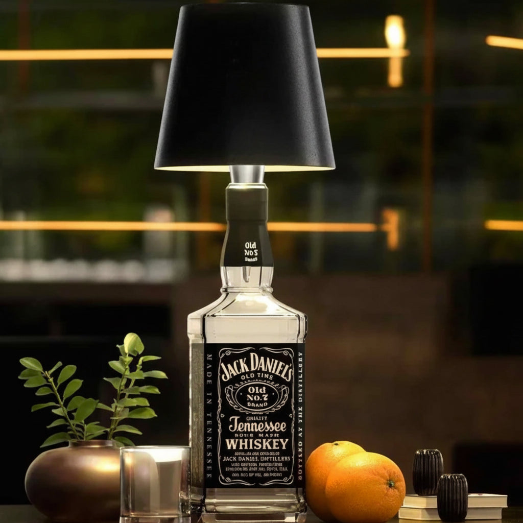 Trådløs flaskehætte genopladelig justerbar stemningsbordlampe