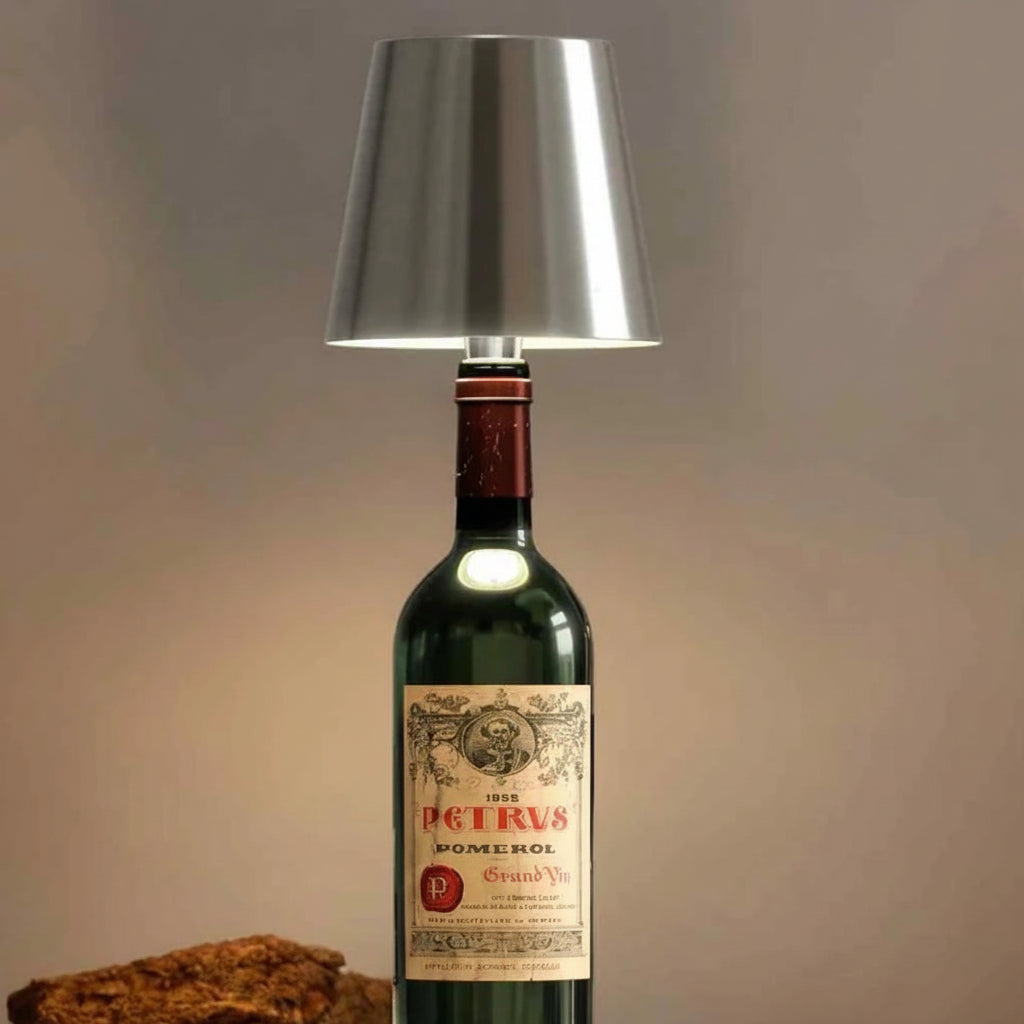 Trådløs flaskehætte genopladelig justerbar stemningsbordlampe