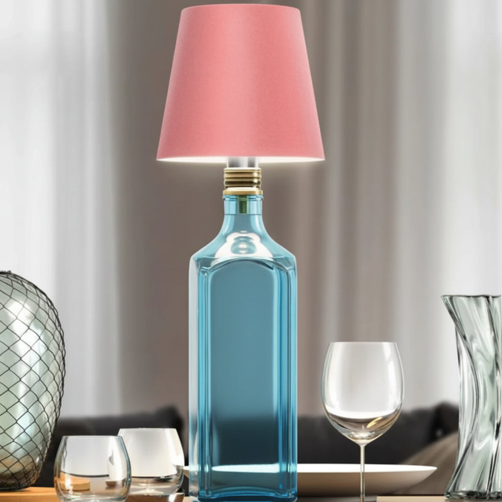 Trådløs flaskehætte genopladelig justerbar stemningsbordlampe