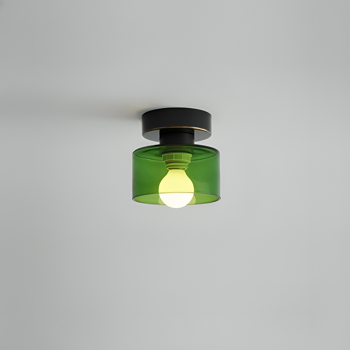 Aurel | Moderne Bauhaus cylindrisk glas indbygningsloftlampe