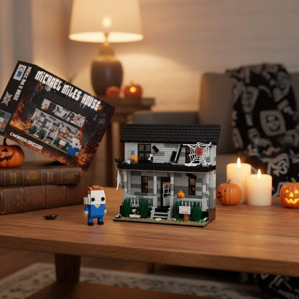 Uhyggeligt spøgelseshus Halloween byggeklods legetøjssæt  