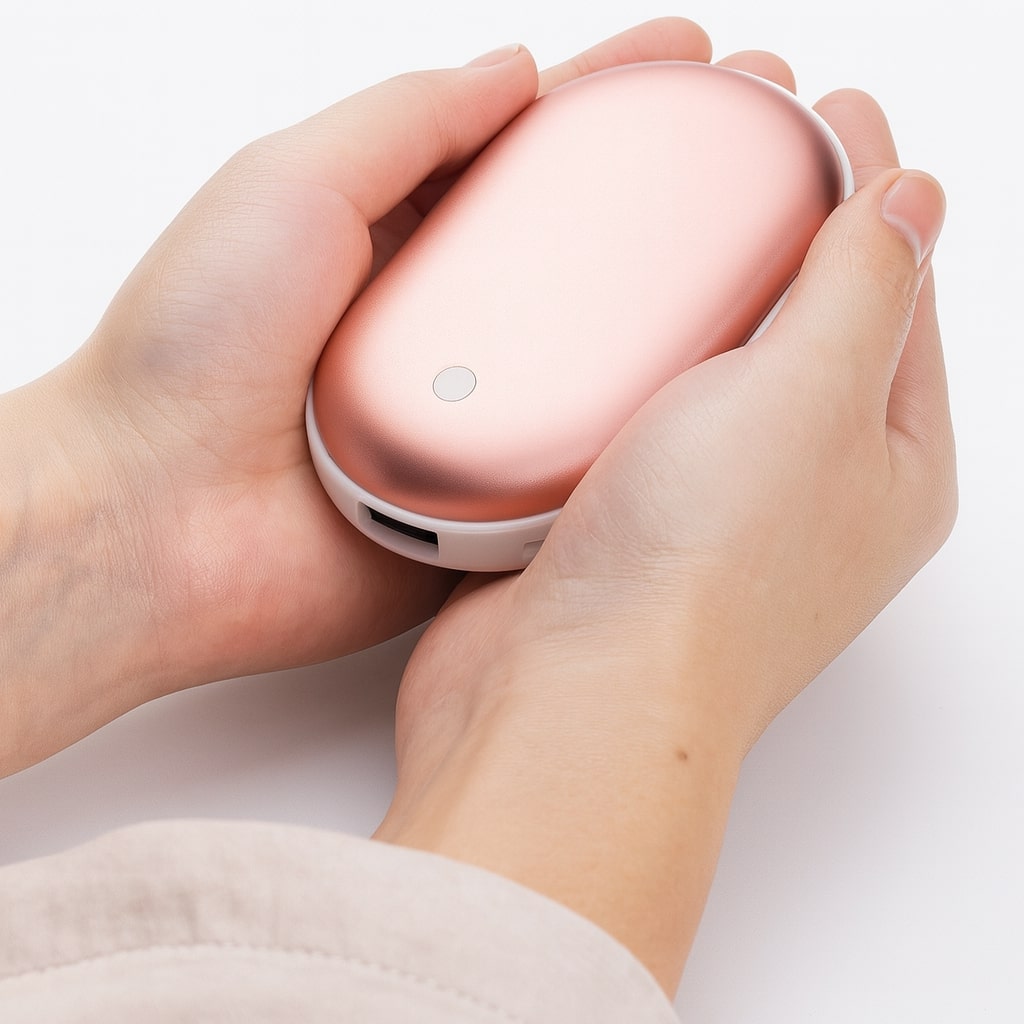 Kompakt genopladelig dobbeltfunktion elektrisk håndvarmer powerbank oplader